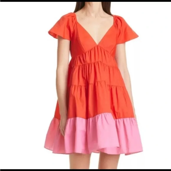 Staud Red and Pink Kids Dress - Picture 4 of 4